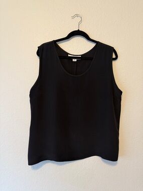 Caroline Rose Classic Black Scoop Neck Tank Top